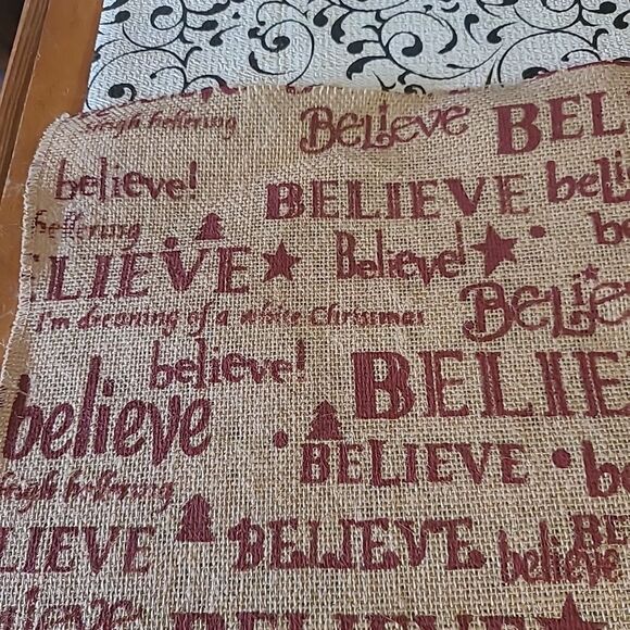 Believe Burlap Banner #2 - Picture 2 of 6